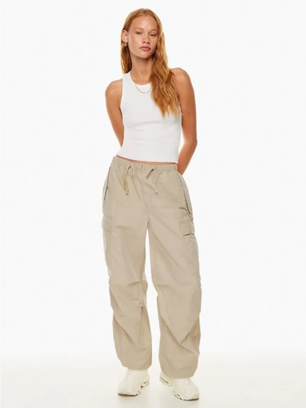 Aritzia Tna Engine Parachute Pant Light Birch